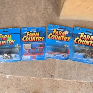 Toy Vehicle Set - Red and Blue